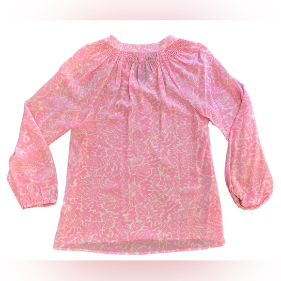Lilly Pulitzer Elsa Silk Top - Pink Seashell - Picture 2 of 2